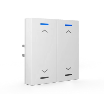 MDT BE-TAL63T2.A1 Push-button Lite 63 - 4 gombos studio fehér, fényes taszter LED-ekkel, fel/le szimbólummal, hőmérséklet mérővel