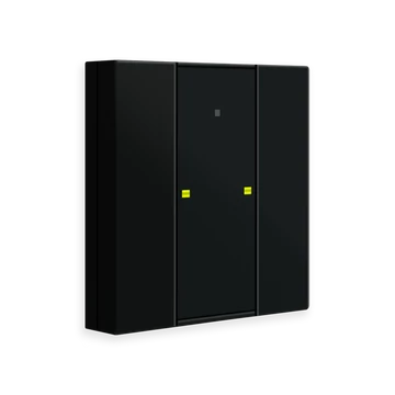 MDT BE-TA55T206.02 Push-button Plus TS 55 - 2 gombos fekete, matt taszter LED-ekkel, hőmérséklet érzékelővel