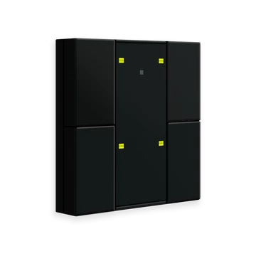 MDT BE-TA55T406.02 Push-button Plus TS 55 - 4 gombos fekete, matt taszter LED-ekkel, hőmérséklet érzékelővel
