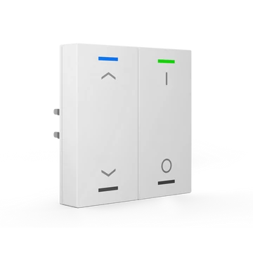 MDT BE-TAL6302.C1 Push-button Lite 63 -4 gombos studio fehér, fényes taszter LED-ekkel, fel/le és I/O 