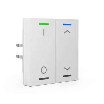 MDT BE-TAL6302.D1 Push-button Lite 63 - 4 gombos studio fehér, fényes taszter LED-ekkel, I/O és fel/le