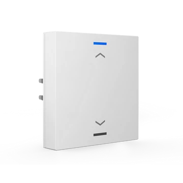 MDT BE-TAL63T1.A1 Push-button Lite 63 - 2 gombos studio fehér, fényes taszter LED-ekkel, fel/le szimbólummal, hőmérséklet mérővel