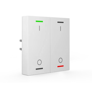 MDT BE-TAL63T2.B1 Push-button Lite 63 - 4 gombos studio fehér, fényes taszter LED-ekkel, I/O szimbólummal, hőmérséklet mérővel
