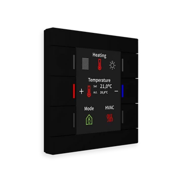 MDT BE-TAS8606.02 Push-button Smart 86 - fekete, matt taszter kijelzővel