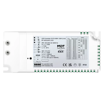 MDT RF-AKD260CC.02S KNX RF+ LED Controller – RF+ LED vezérlő CC/CV 60W