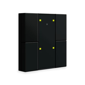 MDT RF-TA55A406.01 RF+ Push Button Plus 55 - 4 gombos fekete, matt RF taszter beépített aktorral