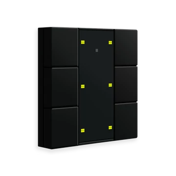 MDT RF-TA55A606.01 RF+ Push Button Plus 55 - 6 gombos fekete, matt RF taszter beépített aktorral