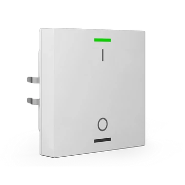 MDT RF-TAL55T102.B1S RF+ Push-button Lite 55 - 2 gombos fehér, fényes RF+ taszter státusz LED-ekkel, I/O szimbólummal