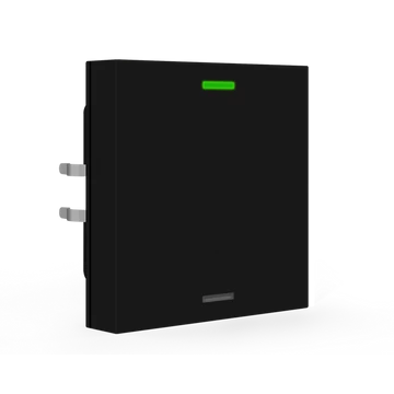MDT RF-TAL55T106.01S RF+ Push-button Lite 55 - 2 gombos fekete, matt RF+ taszter státusz LED-ekkel