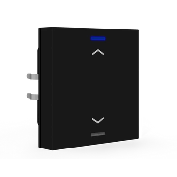 MDT RF-TAL55T106.A1S RF+ Push-button Lite 55 - 2 gombos fekete, matt RF+ taszter státusz LED-ekkel, fel/le szimbólummal