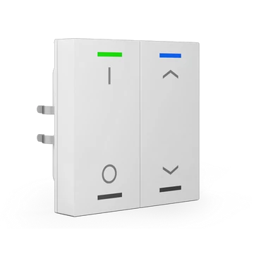 MDT RF-TAL55T202.D1S RF+ Push-button Lite 55 - 4 gombos fehér, fényes RF+ taszter státusz LED-ekkel, I/O és fel/le szimbólummal