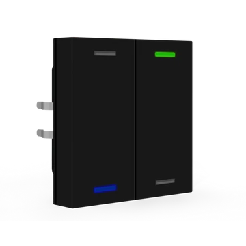 MDT RF-TAL55T206.01S RF+ Push-button Lite 55 - 4 gombos fekete, matt RF+ taszter státusz LED-ekkel