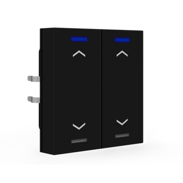 MDT RF-TAL55T206.A1S RF+ Push-button Lite 55 - 4 gombos fekete, matt RF+ taszter státusz LED-ekkel, fel/le szimbólummal