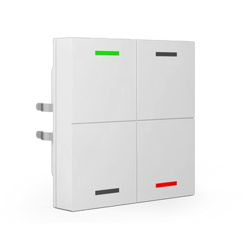 MDT RF-TAL55T402.01S RF+ Push-button Lite 55 - 4 gombos fehér, fényes RF+ taszter státusz LED-ekkel