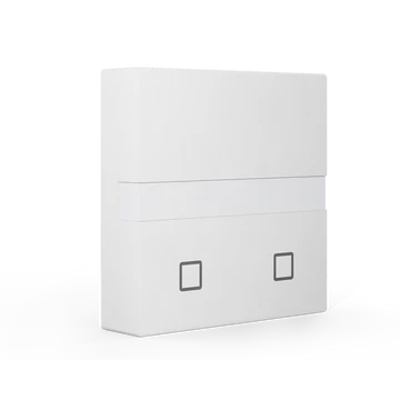 MDT SCN-BWM63T.02 Motion Detector/Automatic Switch TS 63 – oldalfali studio fehér, fényes mozgásérzékelő hőmérséklet mérővel, 2 nyomóval