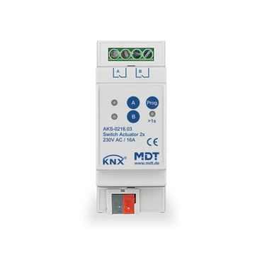 MDT AKS-0216.03 Switch Actuator AKS Standard 16A - 2 csatornás KNX kapcsoló aktor (16A)