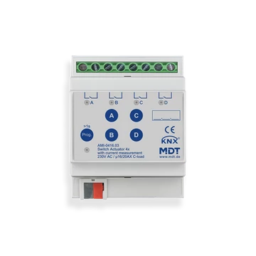 MDT AMI-0416.03 Switch Actuator AMI industry - 4 csatornás ipari KNX kapcsoló aktor, áramméréssel