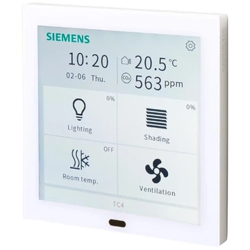 Siemens 5WG1 204-2SB12 Touch Control TC4 falikezelő – KNX touch panel, fehér