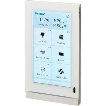 Siemens 5WG1 205-2AB12 Touch Control TC5 falikezelő – KNX touch panel, fehér