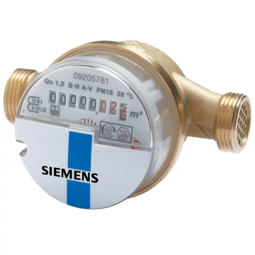 Siemens WFK30.D110 - Mechanikus egysugaras vízmennyiségmérő modul csatlakozási lehetőséggel hidegvízes, 1.5 m³/h, 110 mm, G ¾ "