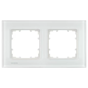 5TG12021- Siemens Delta Miro Glass üveg 2-es keret fehér