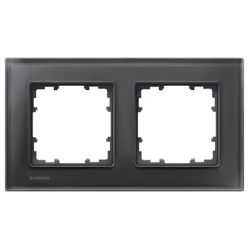 5TG12022- Siemens Delta Miro Glass üveg 2-es keret fekete