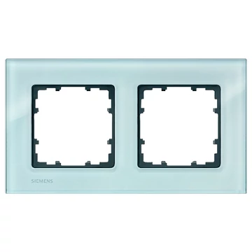 5TG1202- Siemens Delta Miro Glass üveg 2-es keret kristályzöld