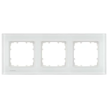5TG12031- Siemens Delta Miro Glass üveg 3-as keret fehér