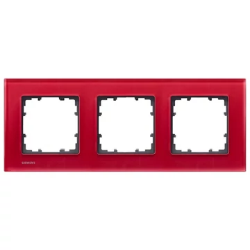 5TG12033- Siemens Delta Miro Glass Orient üveg 3-as keret piros