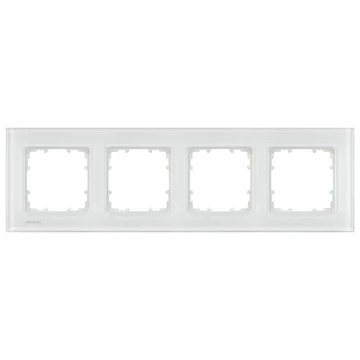 5TG12041- Siemens Delta Miro Glass üveg 4-es keret fehér