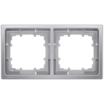 5TG13221 Siemens Delta style műanyag 2-es ezüst keret