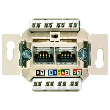 Siemens 5TG2027-2- CAT6a dupla(2x8) RJ45 informatikai betét.