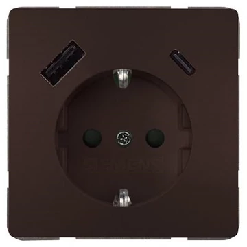 5UB1870-1CH01 - Siemens DELTA style dugalj USB csatlakozóval, csokoládé
