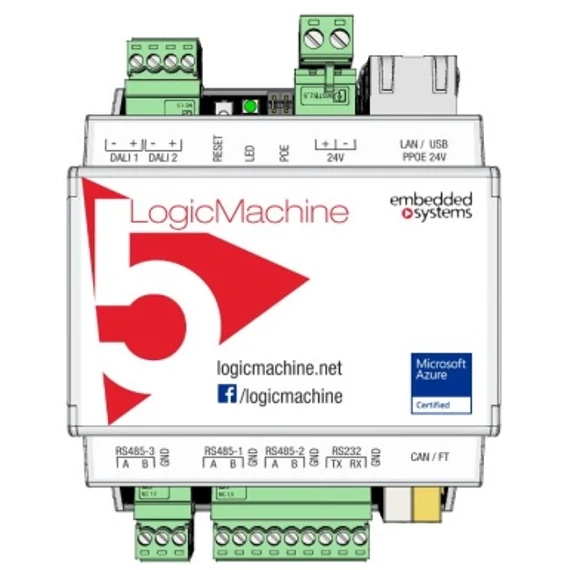 embedded systems LM5Cp2-DR LogicMachine5 Power DR - CANx multi gateway 