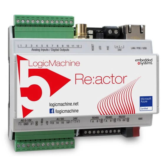 embedded systems LM5p2-RIO2E LogicMachine5 Reactor IO v2 EnOcean Power- KNX multi gateway