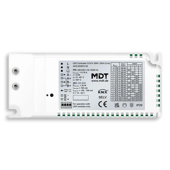 MDT AKD-0230CC.02 LED Controller CC/CV 30W – LED vezérlő CC/CV 30W 