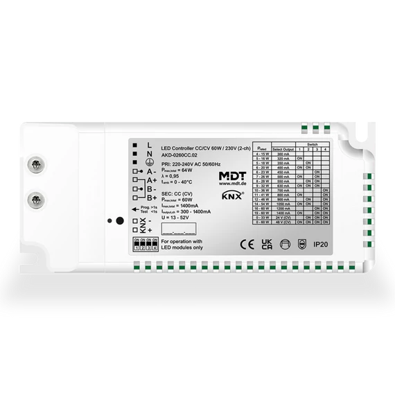 MDT AKD-0260CC.02 LED Controller CC/CV 60W - LED vezérlő CC/CV 60W