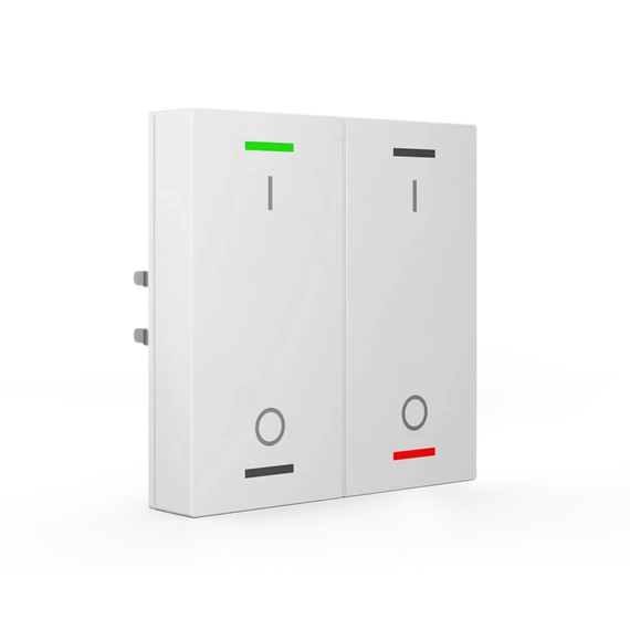 MDT BE-TAL6302.B1 Push-button Lite 63 -4 gombos studio fehér, fényes taszter LED-ekkel, I/O szimbólummal