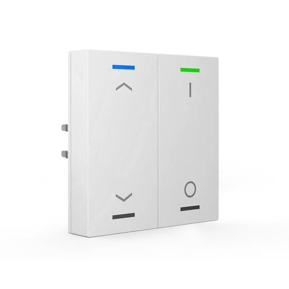 MDT BE-TAL6302.C1 Push-button Lite 63 -4 gombos studio fehér, fényes taszter LED-ekkel, fel/le és I/O 