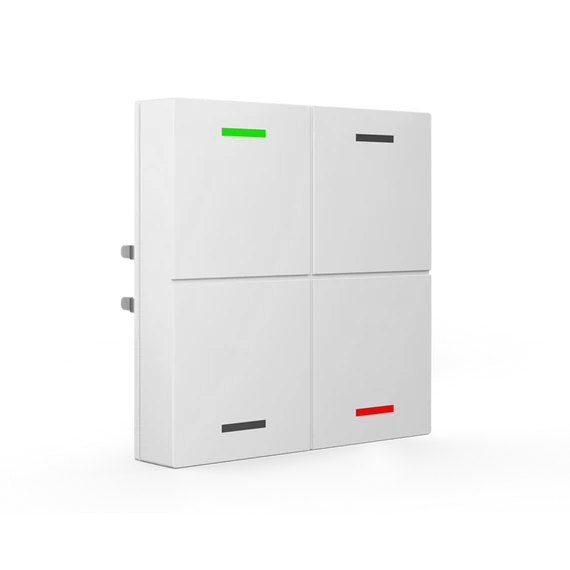 MDT BE-TAL6304.01 Push Button Lite 63 - 4 gombos studio fehér, fényes taszter LED-ekkel