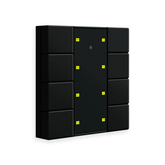 MDT RF-TA55A806.01 RF+ Push Button Plus 55 - 8 gombos fekete, matt RF taszter beépített aktorral
