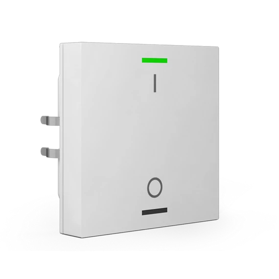 MDT RF-TAL55T102.B1S RF+ Push-button Lite 55 - 2 gombos fehér, fényes RF+ taszter státusz LED-ekkel, I/O szimbólummal