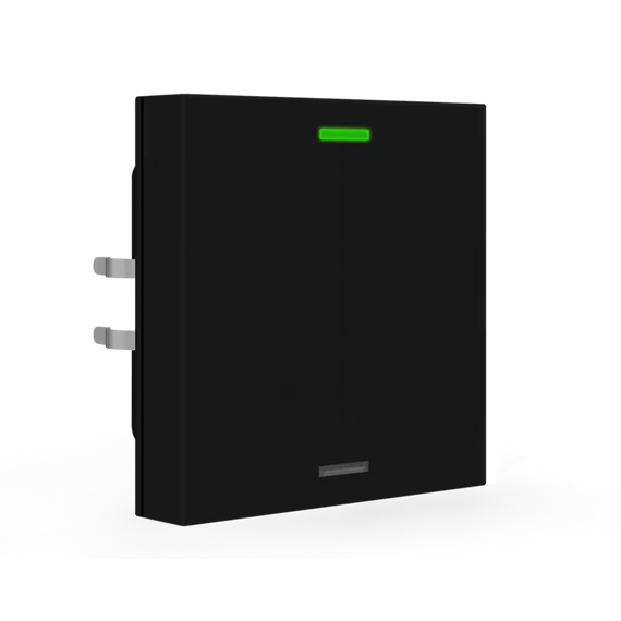 MDT RF-TAL55T106.01S RF+ Push-button Lite 55 - 2 gombos fekete, matt RF+ taszter státusz LED-ekkel