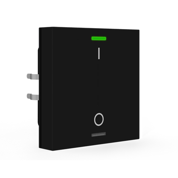 MDT RF-TAL55T106.01S RF+ Push-button Lite 55 - 2 gombos fekete, matt RF+ taszter státusz LED-ekkel