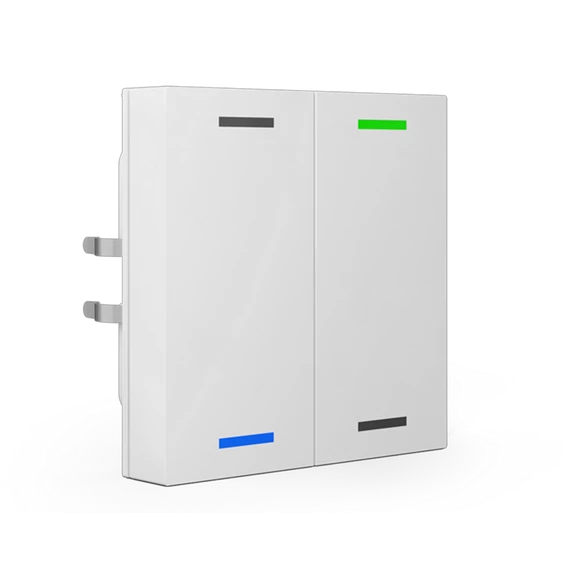 MDT RF-TAL55T202.01S RF+ Push-button Lite 55 - 4 gombos fehér, fényes RF+ taszter státusz LED-ekkel