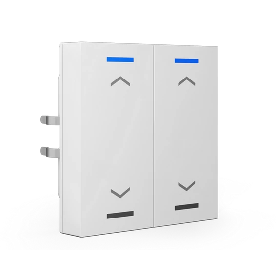 MDT RF-TAL55T202.A1S RF+ Push-button Lite 55 - 4 gombos fehér, fényes RF+ taszter státusz LED-ekkel, fel/le szimbólummal