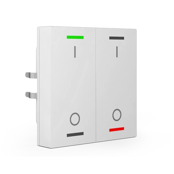 MDT RF-TAL55T202.B1S RF+ Push-button Lite 55 - 4 gombos fehér, fényes RF+ taszter státusz LED-ekkel, I/O szimbólummal