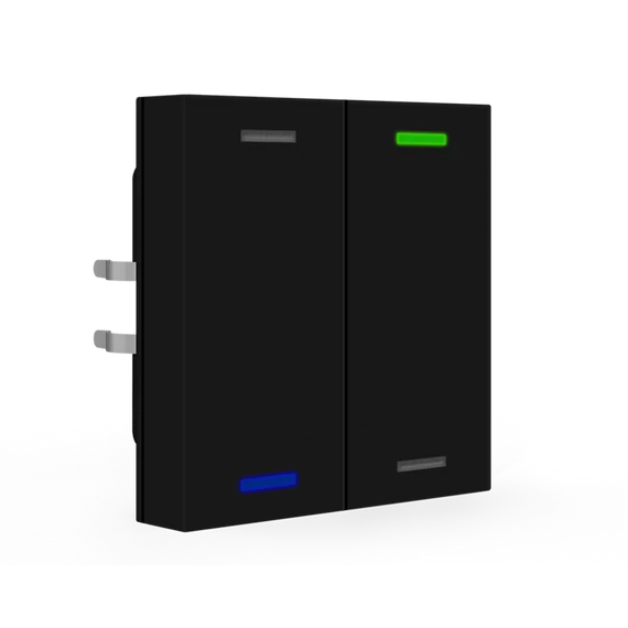 MDT RF-TAL55T206.01S RF+ Push-button Lite 55 - 4 gombos fekete, matt RF+ taszter státusz LED-ekkel