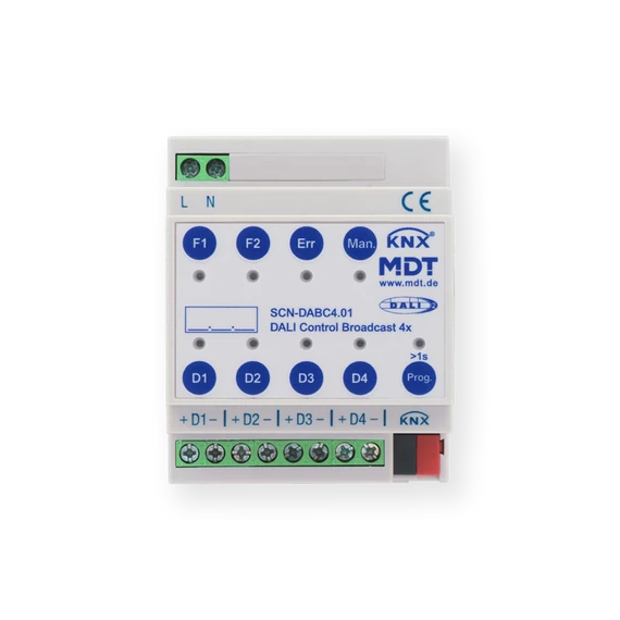 MDT SCN-DABC4.01 DALI Control Broadcast Gateway, 4 csatornás 