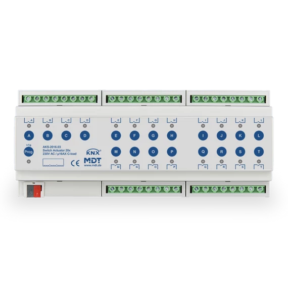 MDT AKS-2016.03 - 20 csatornás KNX kapcsoló aktor (16A)